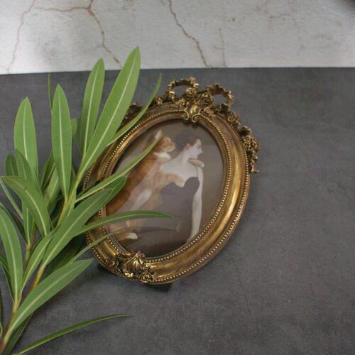 European new style resin retro photo frame carved gold wall hanging picture frame ins ornaments decorative oil painting table photo frame