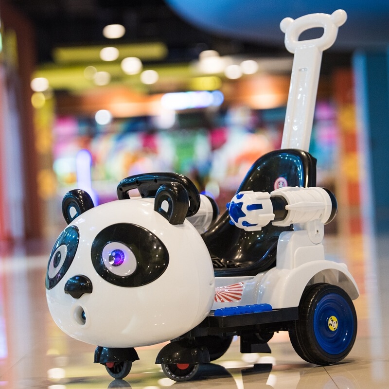 Panda children's electric car four-wheel trolley baby indoor rocking car remote control toy car can sit baby carriage Panda children's electric car four-wheel trolley baby indoor rocking car remote control toy car can sit baby carriage