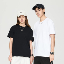 C18•「分销 代发」夏季新品180克情侣款t恤简约百搭男女同款短袖