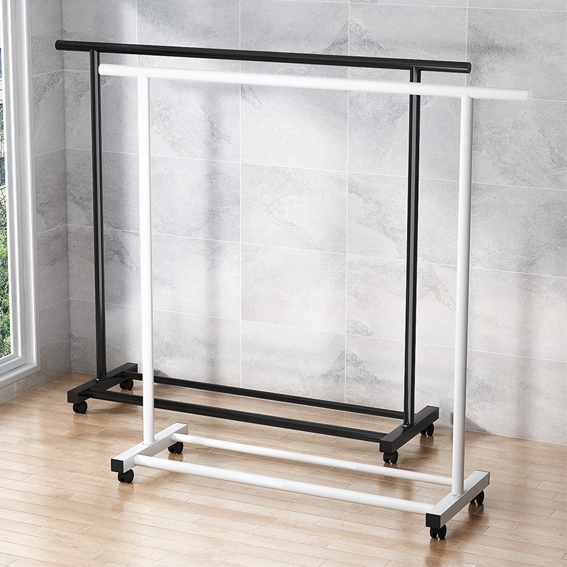 건조 랙 바닥 스탠딩 접이식 실내 단일 극 건조 랙 침실 걸이 가정용 간단한 선반 시원한 옷