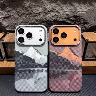 iPhone18PROMAX高山小溪凯夫拉肤感磁吸手机壳适用苹果17全包防摔