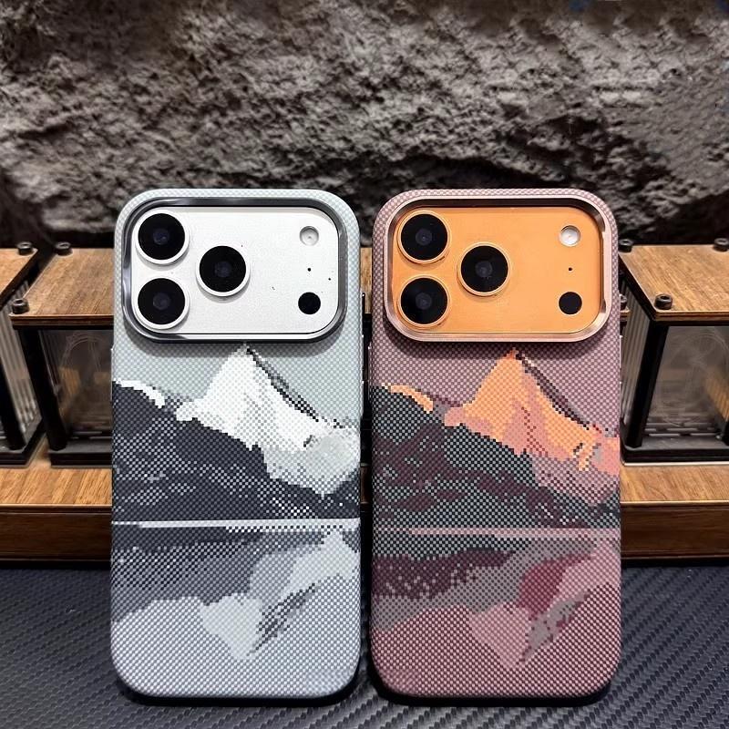 Iphone17Promax Alpine Creek Kevlar Skin-Feel Magnetic Phone Case Suitable for Apple 16, Full Coverage and Anti-Drop