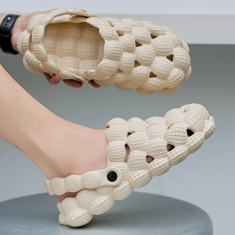 Весенне-летняя пещерная обувь Женская пляжная обувь Bubble Litchi для пар, уличные домашние повседневные сандалии в наличии