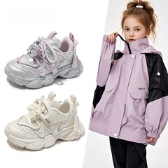 女童鞋子儿童运动鞋老爹网鞋2025春秋新款大童公主网面透气女孩