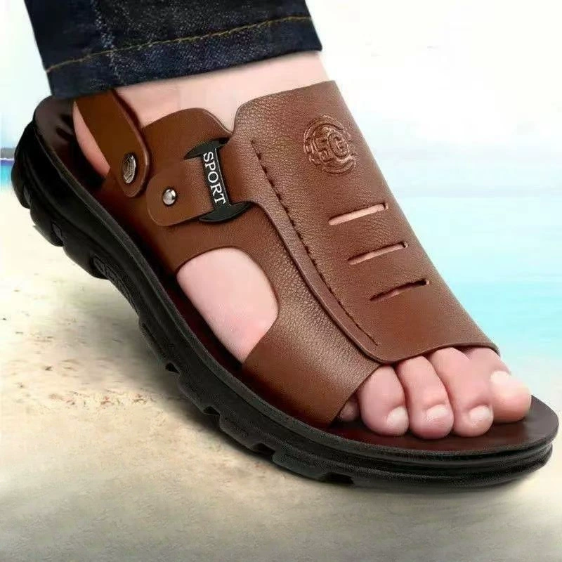 Специальное предложение, мужские сандалии, мужские сандалии, мужские нескользящие водонепроницаемые и прочные летние мужские сандалии для вождения среднего возраста, мужские сандалии