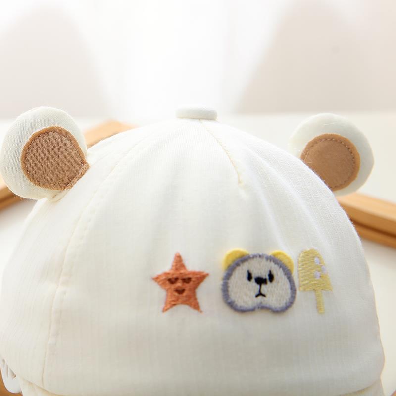 Sombreros para bebés primavera y otoño bebés y pequeños gorras de lengua de goma suave 0 a 3 meses sombreros de sol recién nacidos pequeños meses de primavera