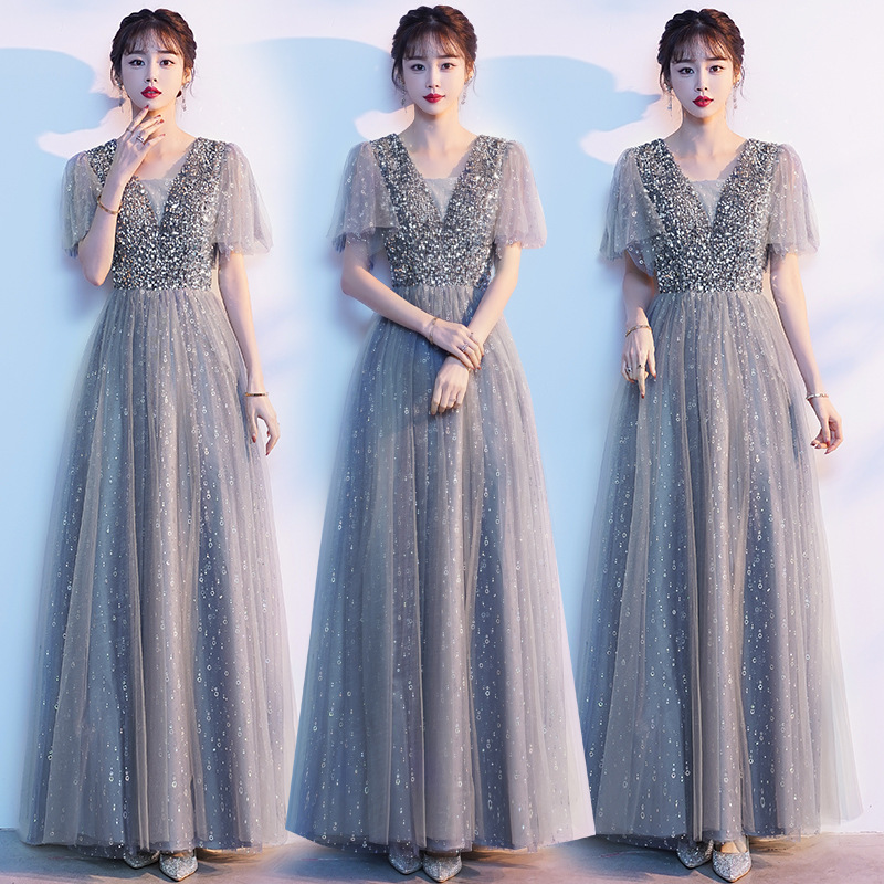 Big Choir Costume Women's Long Dress Fairy Style College Students Poetry Recitation Slimming Dress Red Song Long Dress