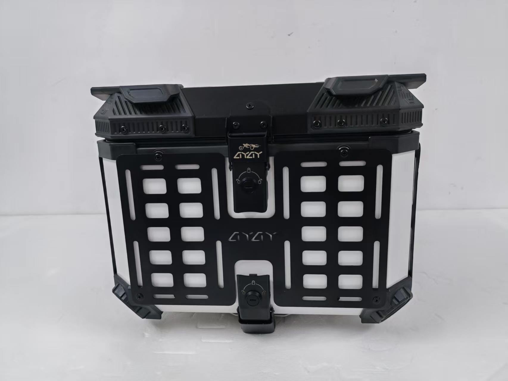 45L aluminum alloy tail box, non-expanding, white model, motorcycle trunk