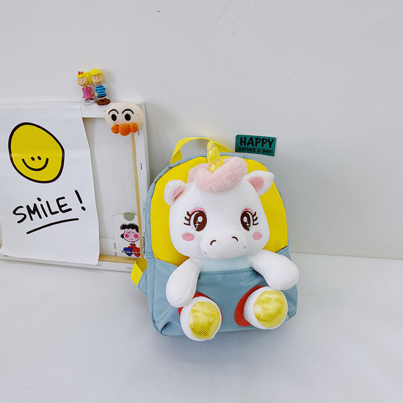 3D unicornio estereoscópico mochila juguete de peluche jardín de infantes caricatura lindo mochila pequeña mochila ligera