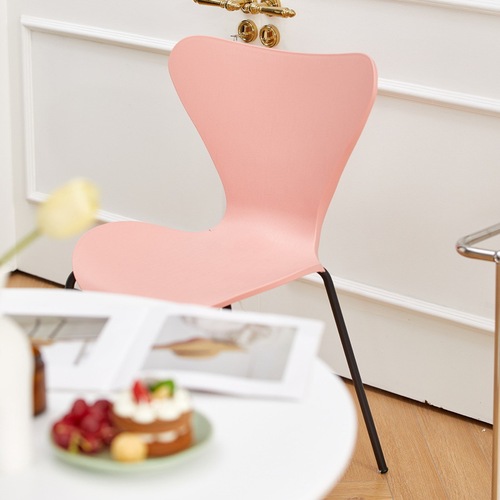 Home backrest chair thickened plastic chair Nordic simple plastic dining chair outdoor chair leisure table and chair restaurant stool