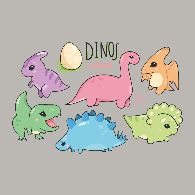 整张可爱恐龙烫画男孩服装书包家用熨斗DIY印花贴环保耐水洗烫图