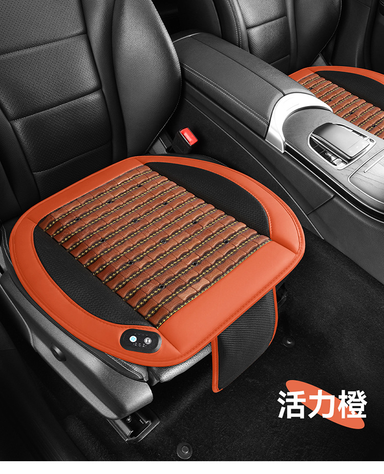 New Large Fan Ventilation Car Seat Cushion with Bamboo Slices for Breathable Heat Dissipation and Cooling, Summer Seat Cushion with Cigarette Lighter