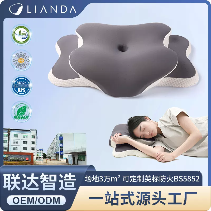 跨境蝴蝶型异形记忆枕护颈椎记忆棉枕头零压力蝶形枕护颈枕头枕芯