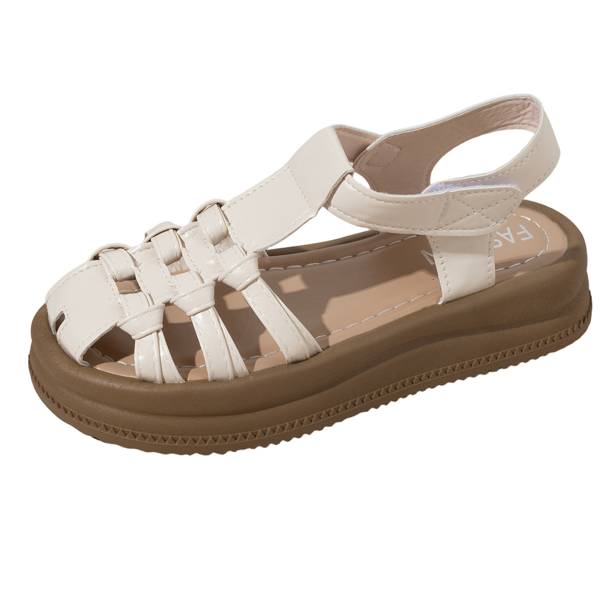 2026 primavera y verano nuevas sandalias romanas de cabeza de bolsillo para mujeres tejidas transpirables no cansadas pies antideslizantes sandalias de playa