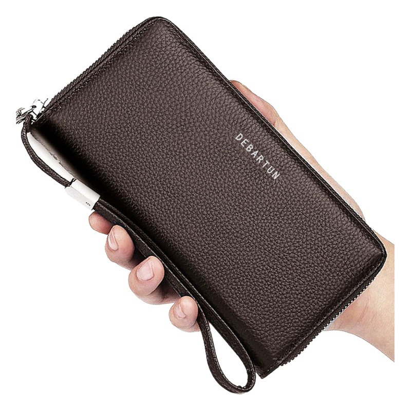 Новый кошелек, длинный мужской деловой модный клатч, для молодых студентов, кошелек для мобильного телефона с рисунком личи, горячая распродажа