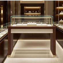 饰品珠宝展示柜货柜产品样品防尘展柜陈列柜商场玻璃中岛展示台