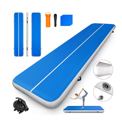 Cross-border supply inflatable gymnastics mat fitness yoga mat sports brushed air cushion taekwondo flip air cushion wholesale