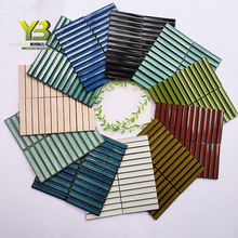 陶瓷长条马赛克窑变白色厨房墙砖斑点红色浴室卫生间墙砖20x145