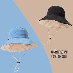 Upf50 + 日焼け止め帽子女性の夏の両面に漁師帽の大きなつばの氷糸が顔を覆う太陽帽をつけて紫外線を防ぐ