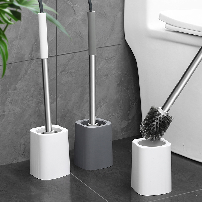 Cleaning Toilet Brush Household Bathroom Toilet Brush No Dead Angle Bathroom Long Handle suit Brush with Base