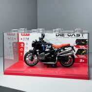 합금 풀백 버전 [흑요석 검정] 고급 아크릴 장식품 투명 상자 + 베이스