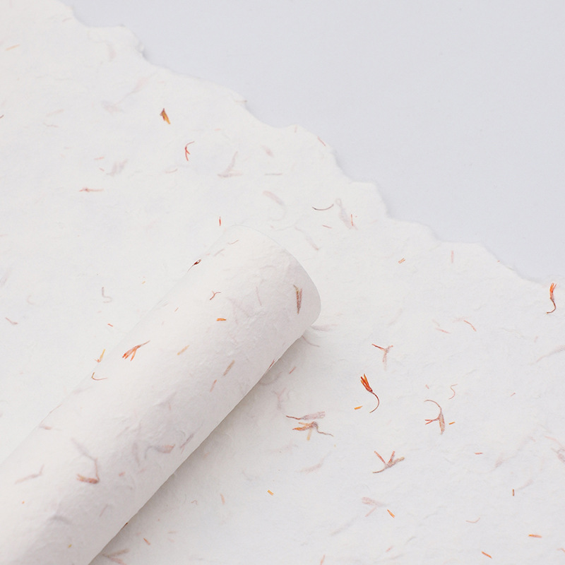 pétalos desgarrados mano Dongba papel embalaje de flores de alta textura materiales hechos a mano papel de envoltura de flores plantas creativas papel de arte al por mayor
