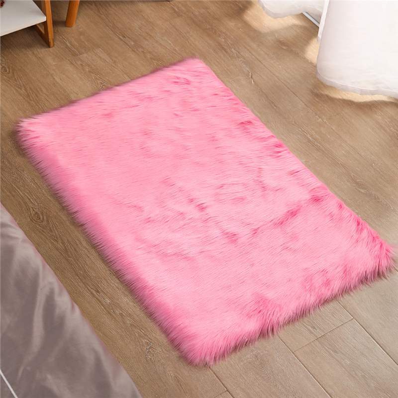 Nordicins sala de estar alfombra dormitorio adornos cama cama habitación de niña mesa de té negro red cama debajo de alfombra de peluche