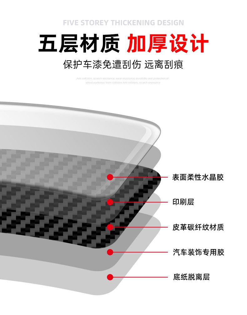 Cross-Border Car Body Anti-Collision Strips, Glue Wheel Eyebrow Decorative Strips, Thickened Anti-Scratch and Anti-Scratch Strips