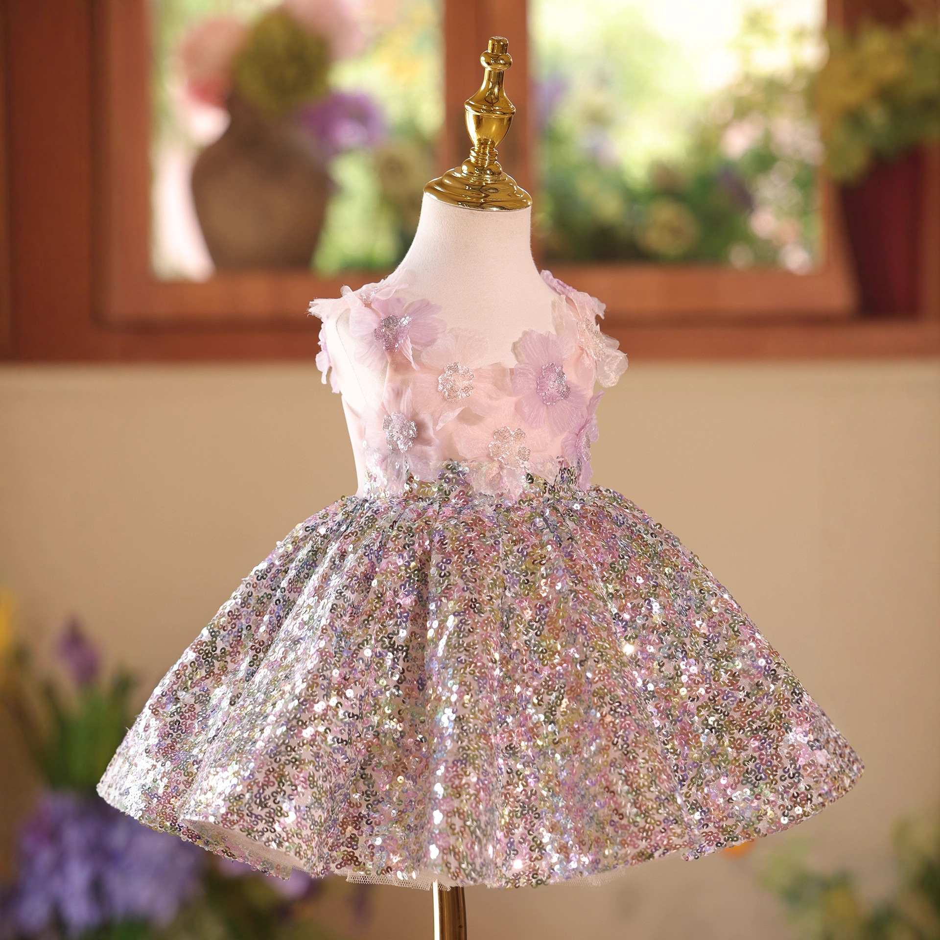 Luxuriöses Paillettenkleid Für Mädchen Zur Geburtstagsfeier_voghion.com