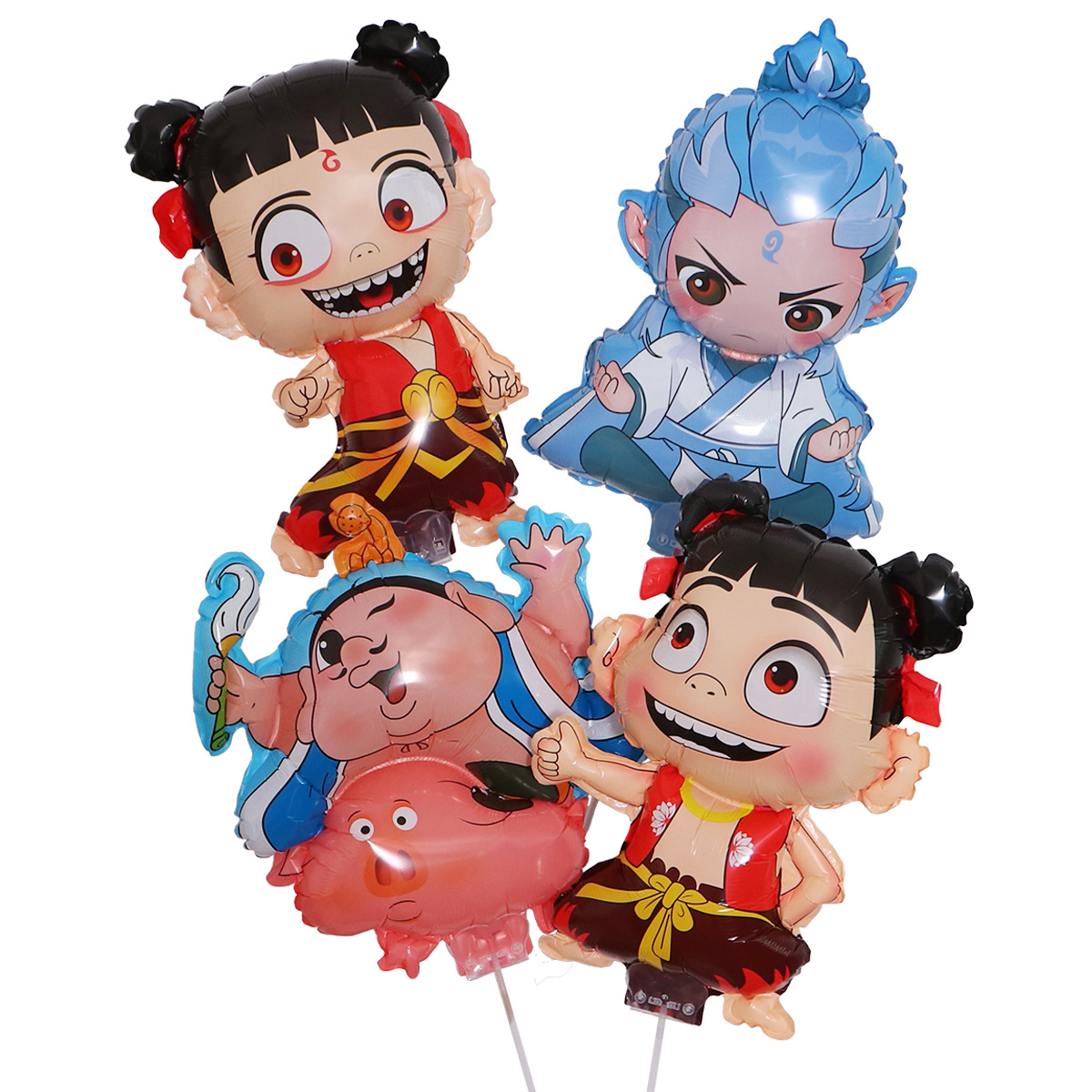 Nuevo modelo de Nezha 's diablo niño haciendo el mar globo de aluminio regalos del mercado nocturno Nezha juguetes de globo de dibujos animados
