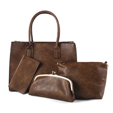 欧美潮大容量子母包时尚通勤皮革女士手提包斜挎拉链包精美夹子包