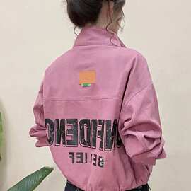 短款牛仔外套女2025春季新款时尚洋气减龄百搭设计感字母网红上衣