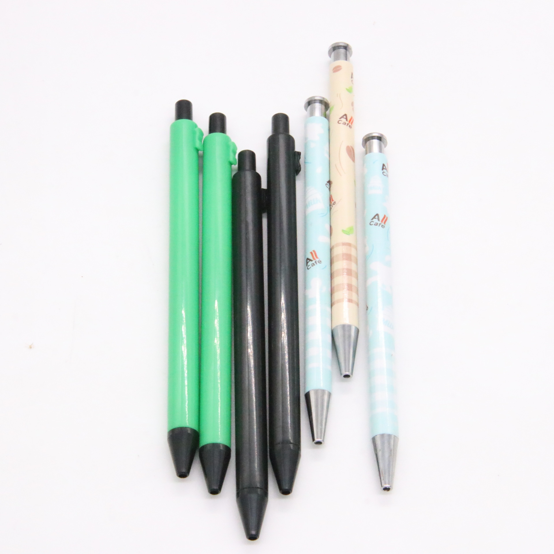 Plástico pluma bolígrafo prensa publicidad pluma láser logo en stock Prensa publicidad pluma de plástico