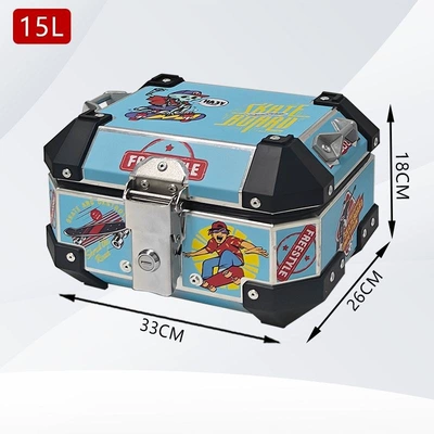 Motorcycle trunk — Electric vehicle mini 581013 - 15l-passionate-skateboard-sticker-luxurious-lining