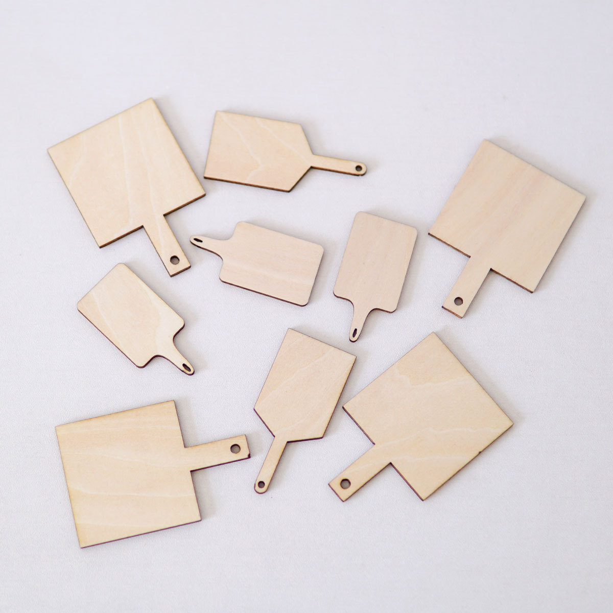 迷你木制砧板手工diy木片迷你厨房配件儿童涂鸦玩具菜板木质餐垫