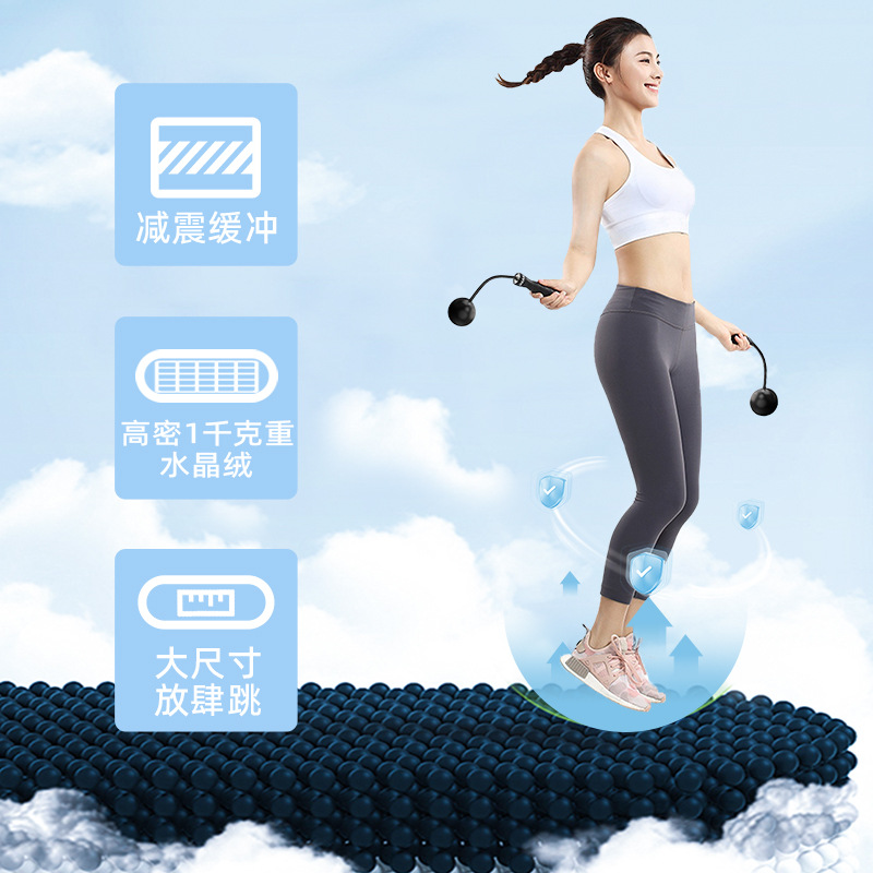 Salto de la cuerda alfombrilla insonorizada colchoneta de absorción de golpes colchoneta de yoga grande engrosada alfombra deportiva de interior antideslizante gimnasio mudo en casa