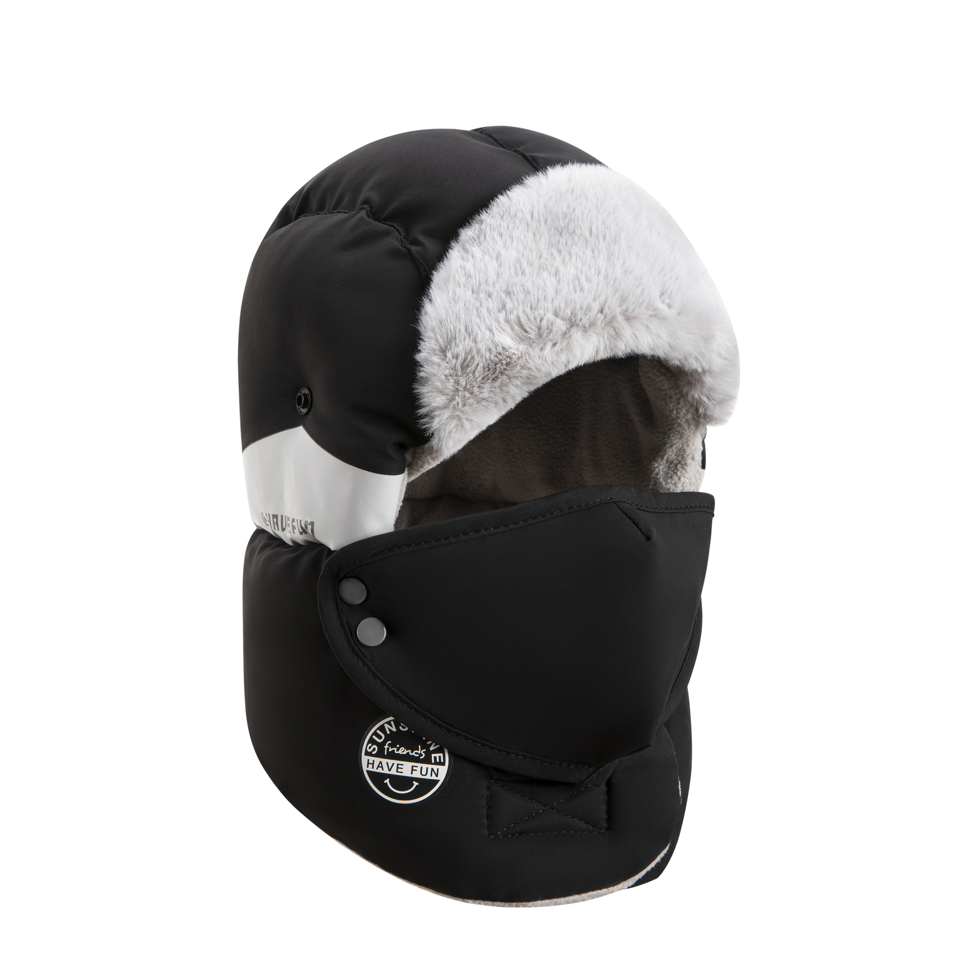 Men's Winter Cycling Electric Bike Warm Thickened Cotton Hat Windproof and Cold-Proof Face Mask Winter Lei Feng Hat New Style Hat
