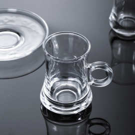 中东家用玻璃精品咖啡杯耳朵小酒杯100ml带把玻璃杯分酒器 小茶杯