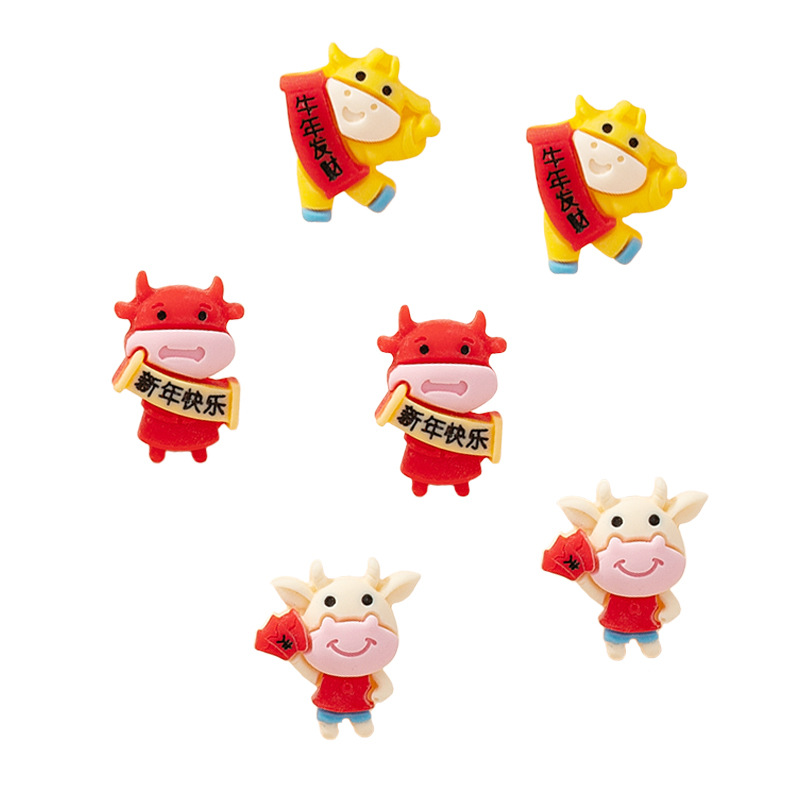 New Fashion Cute Zodiac Ox Earrings display picture 8