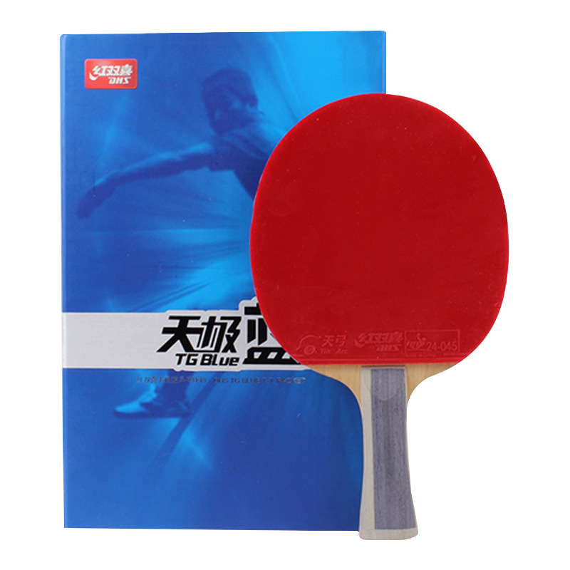 Rojo doble felicidad raqueta de tenis de mesa película tres cuatro cinco seis nueve estrellas 456789 competencia de entrenamiento obtener una estrella tenis de mesa