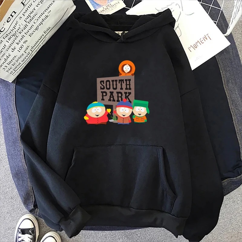 Anime Southes Park Print Men's Fleece Hoodie 20 Autumn and W