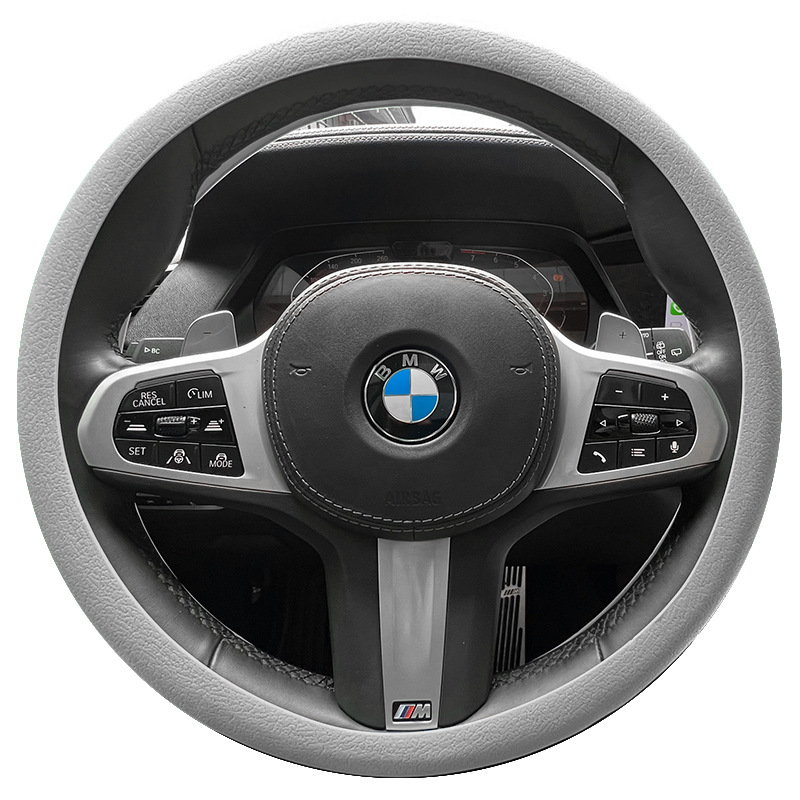 Cubierta del volante de silicona del coche hombres y mujeres de moda de verano cubierta de la manija antideslizante absorbente de sudor universal Four Seasons delgada suave