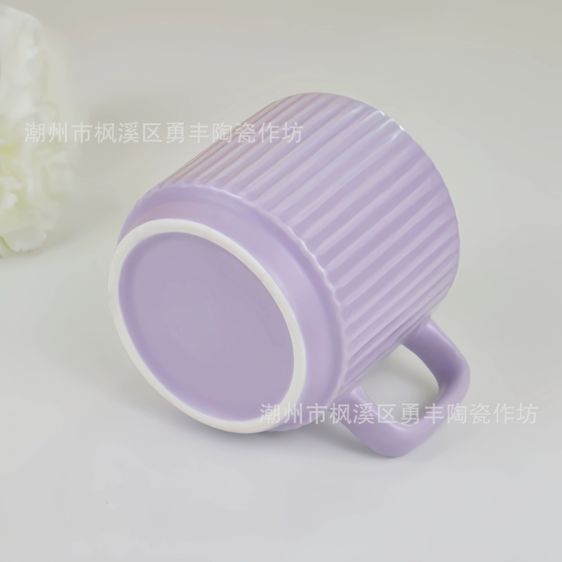 Vertical Ceramic Mug, 201–300 ml, Striped Couple Gift Set, Multiple Colors