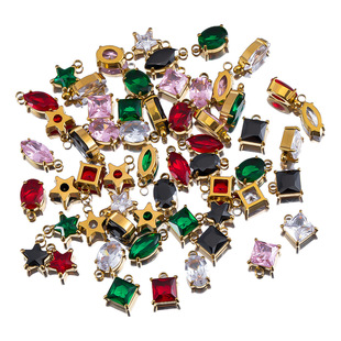 �͹��L 304�Ƕ�����ʯ���P䓵��� 18K�僱�ɫ diy���Ʒ���