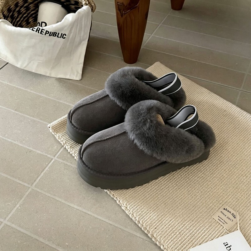 Henan Sanpo Sheepskin Wool Integrated Snow Boots for Women 3cm Strappy Star Slippers Thick-Soled Slip-On Home Slippers Henan Sanpo Sheepskin Wool Integrated Snow Boots for Women 3cm Strappy Star Slippers Thick-Soled Slip-On Home Slippers
