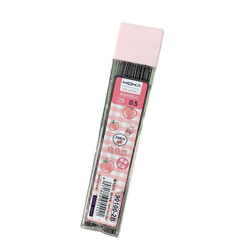 Cartoon mechanical pencil lead 100 pieces of mechanical pencil refill 2B lead 0.5mm flexible resin lead