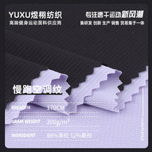 新品200g 慢跑空调纹 弹力提花网布 运动服T恤针织面料