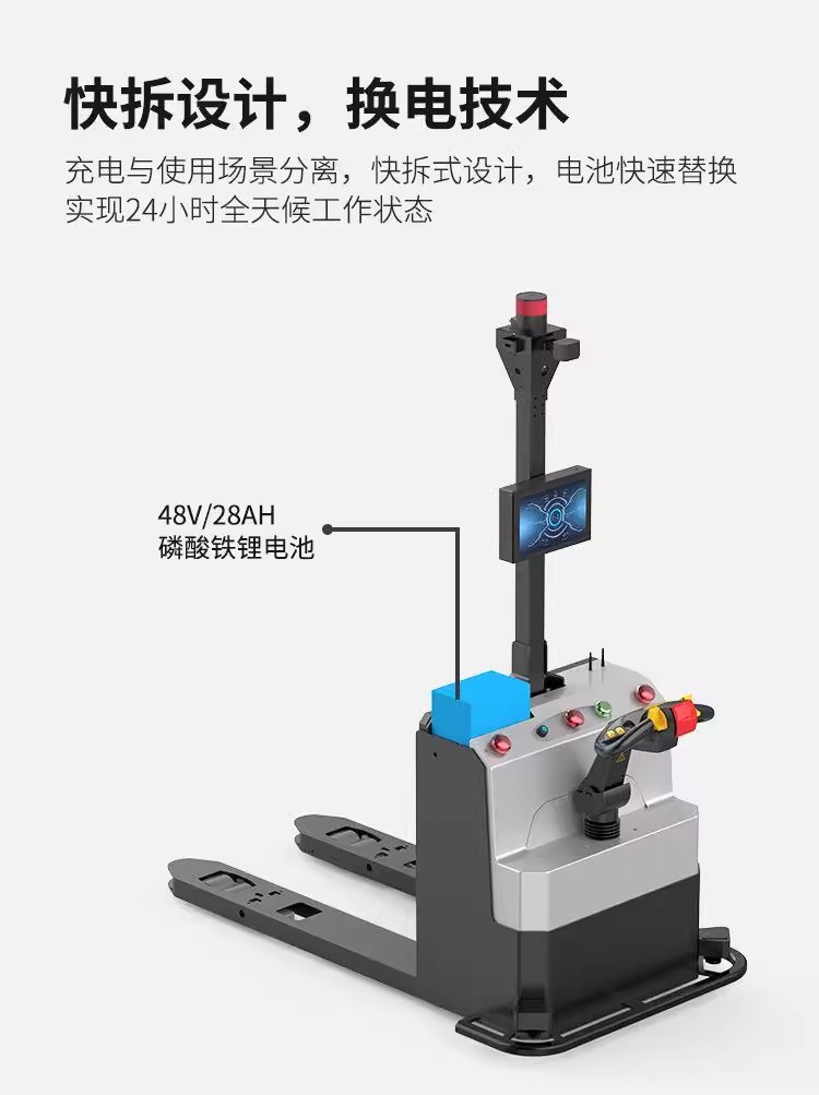 2-ton fully automatic electric hydraulic lifting stacker for industrial handling, large cargo handling electric forklift undefined