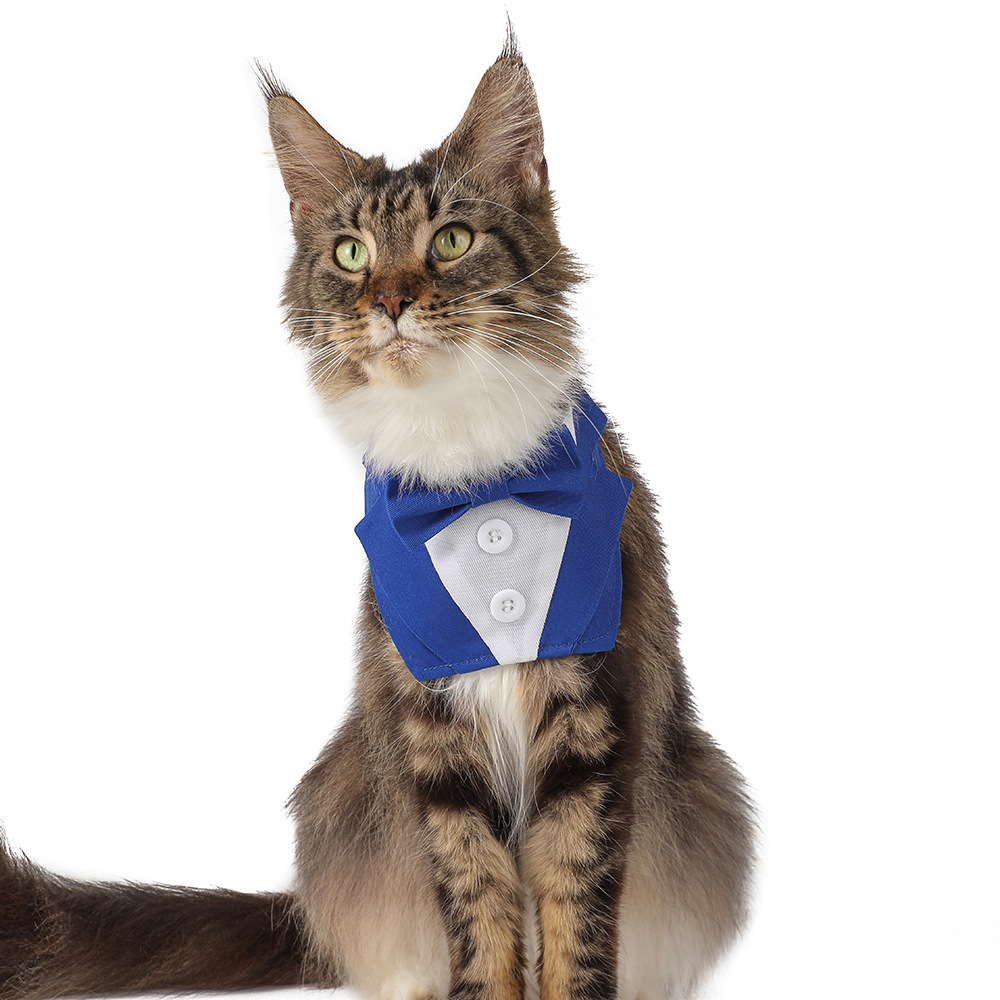 TANPOPO transfronterizo nuevo diseño original moda guapo mascota toalla triangular velcro toalla de saliva para perros