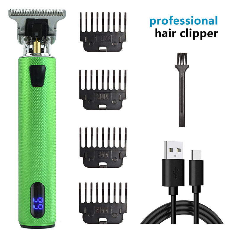 Cross-border Electric Clipper Electric T9 Hair Clipper Electric Clipper Oil Head Hair Clipper Carving Razor Bald Hair Clipper